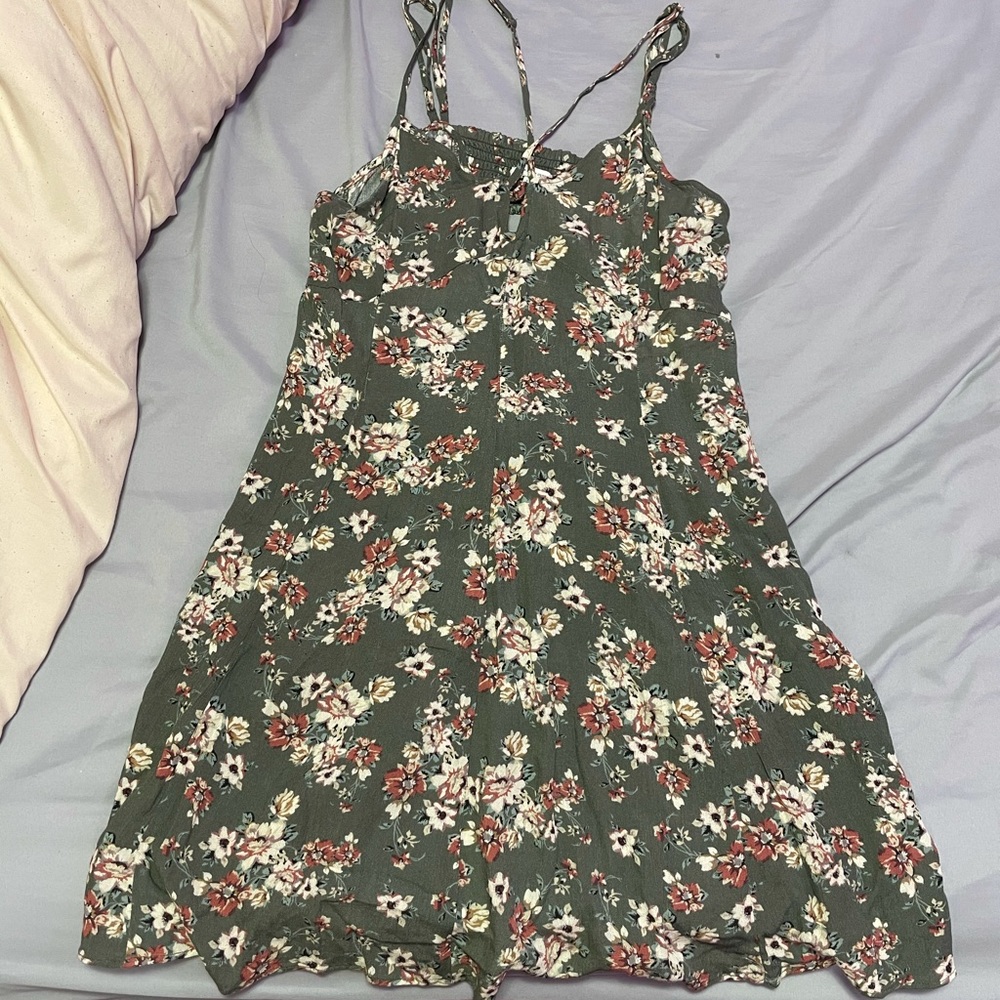 Green dress with flowers